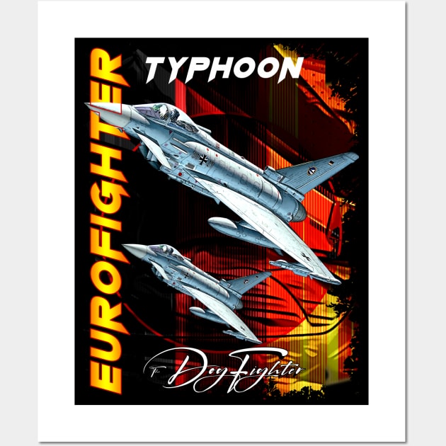 Eurofighter Typhoon Fighterjet Wall Art by aeroloversclothing